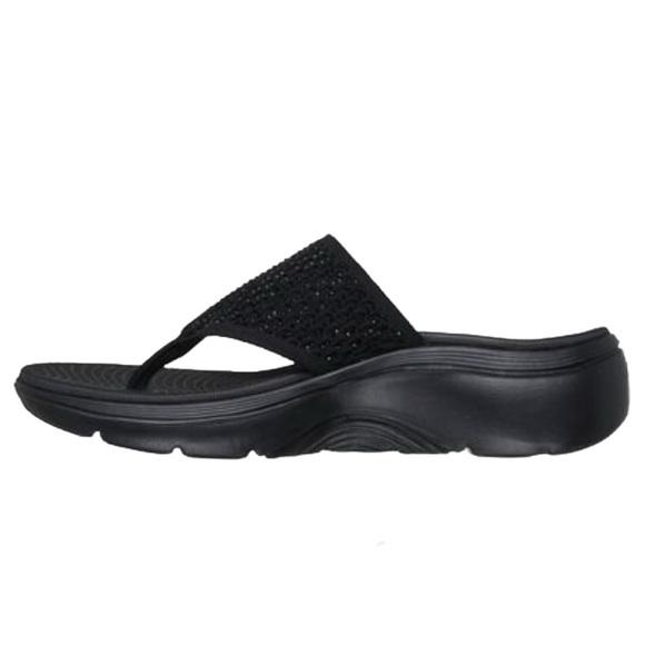 Women’s Skechers GO WALK - Martha Stewart Glittery Black Sandals - Size 8 - NWOT - Picture 7 of 11